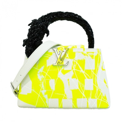 ★最終価格★SALE【6da0408】ルイヴィトン ハンドバッグ カプシーヌBBクロック M25427 ホワイト イエロー 2wayバッグ【中古】レディース