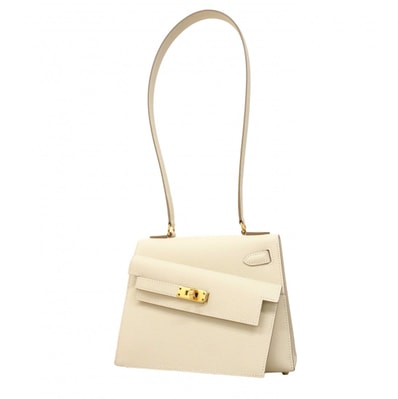 【6dd4849-g】エルメス ショルダーバッグ ケリー20 無秩序 ヴォーエプソン クレ ゴールド金具 W刻印【中古】レディース