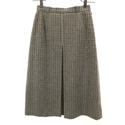 Burberrys バーバリーズ 90s ウール オールド 千鳥柄 ミモレ丈 スカート 005AB2 ブラウン系