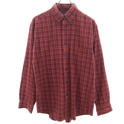 Brooks Brothers ブルックスブラザーズ 長袖 ボタンダウンシャツ M レッド系