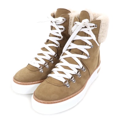 未使用品 エルメス ハイカットスニーカー フロコン ブラウン 37.5