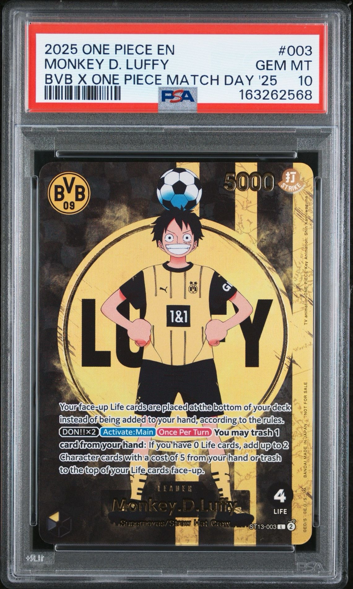 モンキー・D・ルフィ L [ST13-003]【英語版】(プロモーションカード「ボルシアドルトムント × ONE PIECE マッチデー 2025」)