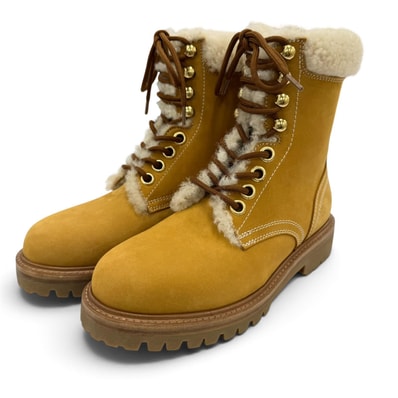 極美品 セリーヌ ショートブーツ KURT ブラウン レディース 37