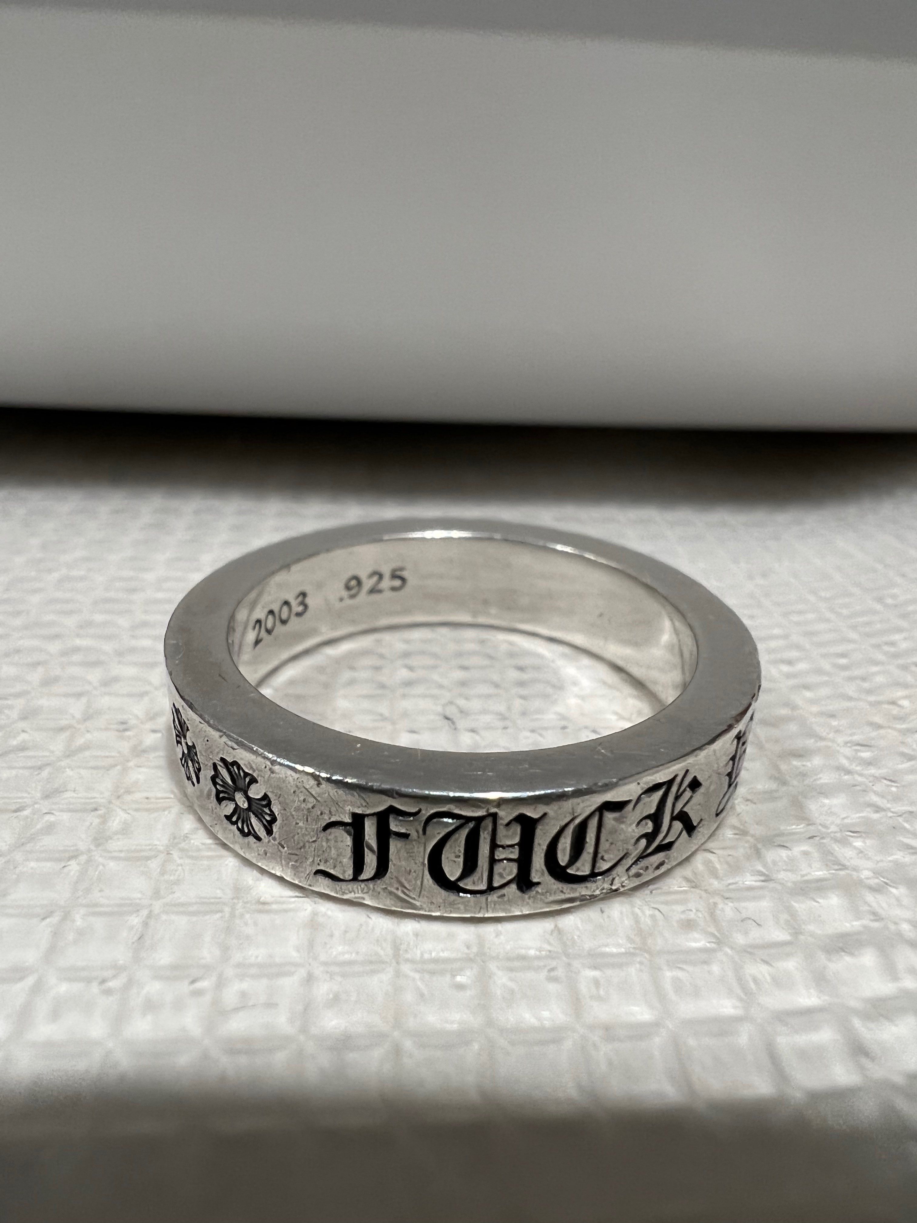 Chrome Hearts Spacer Ring 6mm Fuck You "Silver"