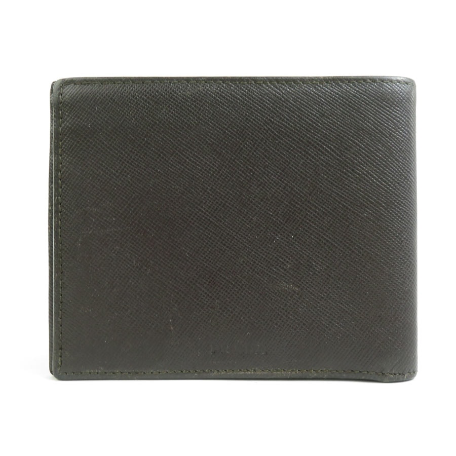 プラダ PRADA 札入れ レザー ブラウン メンズ【中古】 r10321a