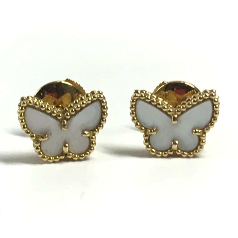 ヴァンクリーフ&アーペル Van Cleef & Arpels スウィート パピヨン ピアス マザーオブパール VCARN5JM00 蝶 バタフライ アクセサリー ジュエリー K18 金 18K ピアス YG750 ゴールド