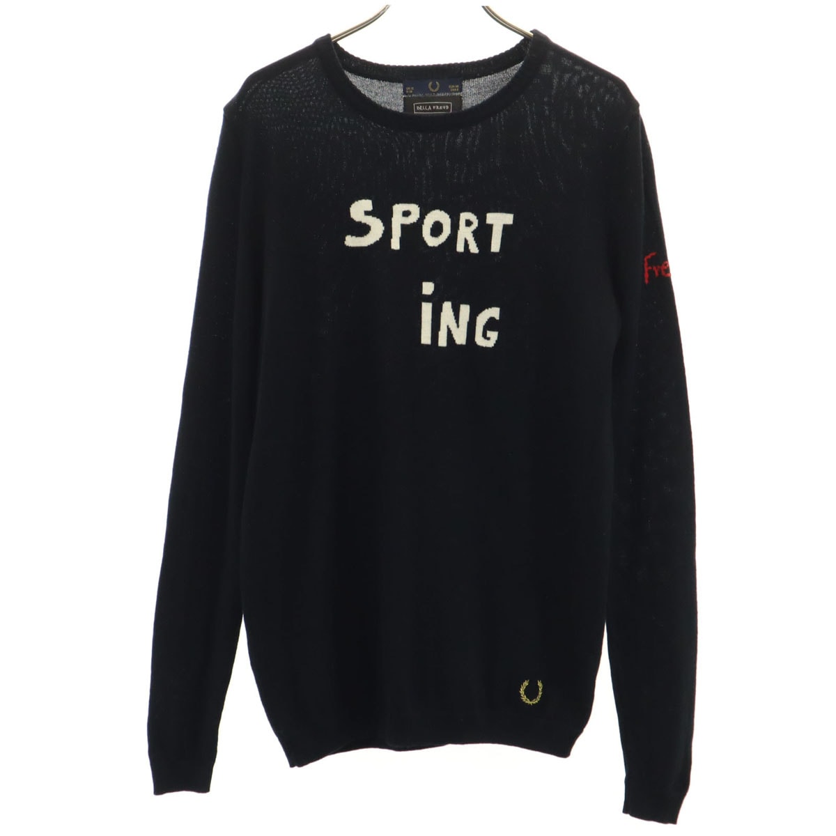 FRED PERRY フレッドペリー BELLA PREUD ベラフロイド コラボ 長袖 ニット 12 ブラック