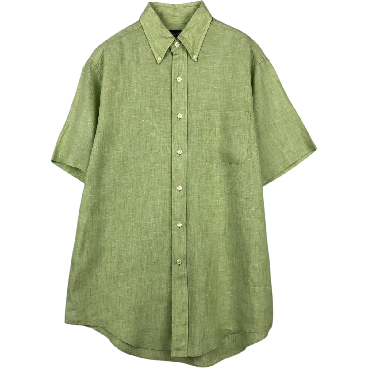 古着 ブルックスブラザーズ Brooks Brothers 半袖 リネン ボタンダウンシャツ メンズM相当/eaa641623