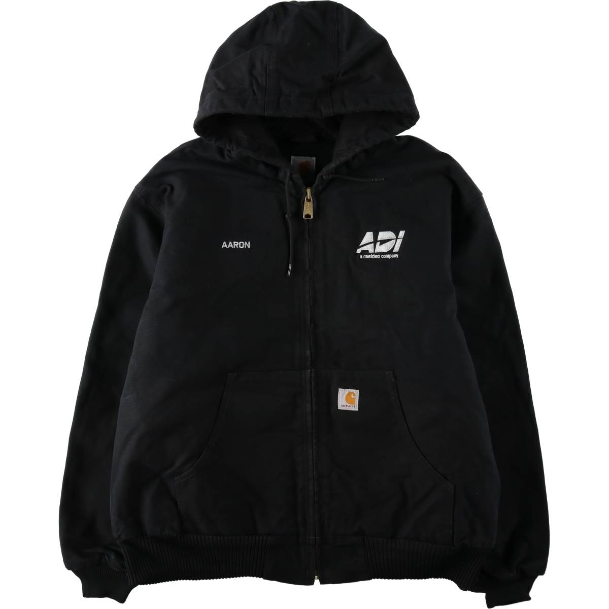 古着 カーハート Carhartt アクティブジャケット 中綿入り アドバタイジング ダックフルジップパーカー メンズXL相当/eaa651292