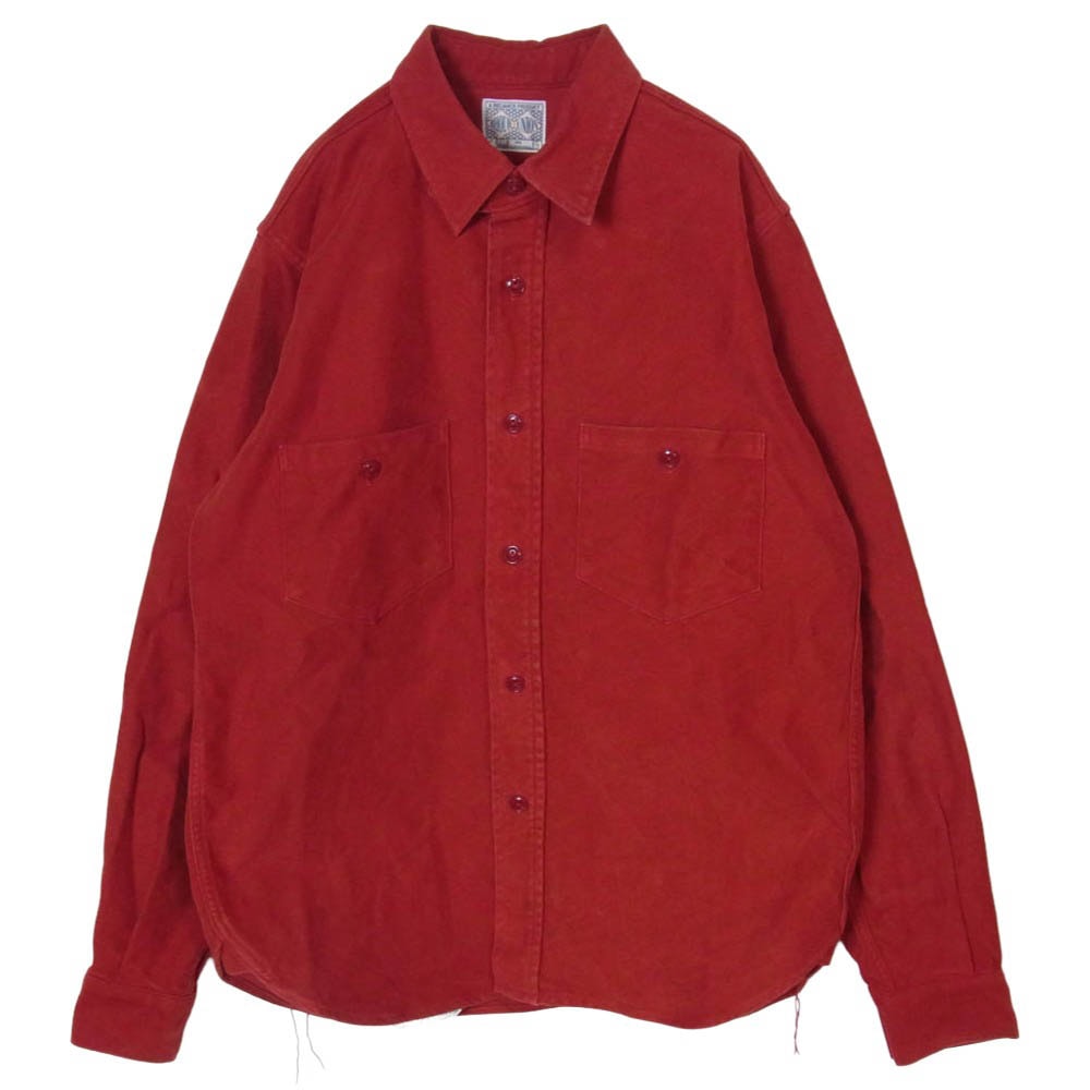 The REAL McCOY'S ザリアルマッコイズ 831W 8HOUR UNION SATEEN WORK SHIRT サテン ワーク  長袖シャツ レッド系 15【中古】