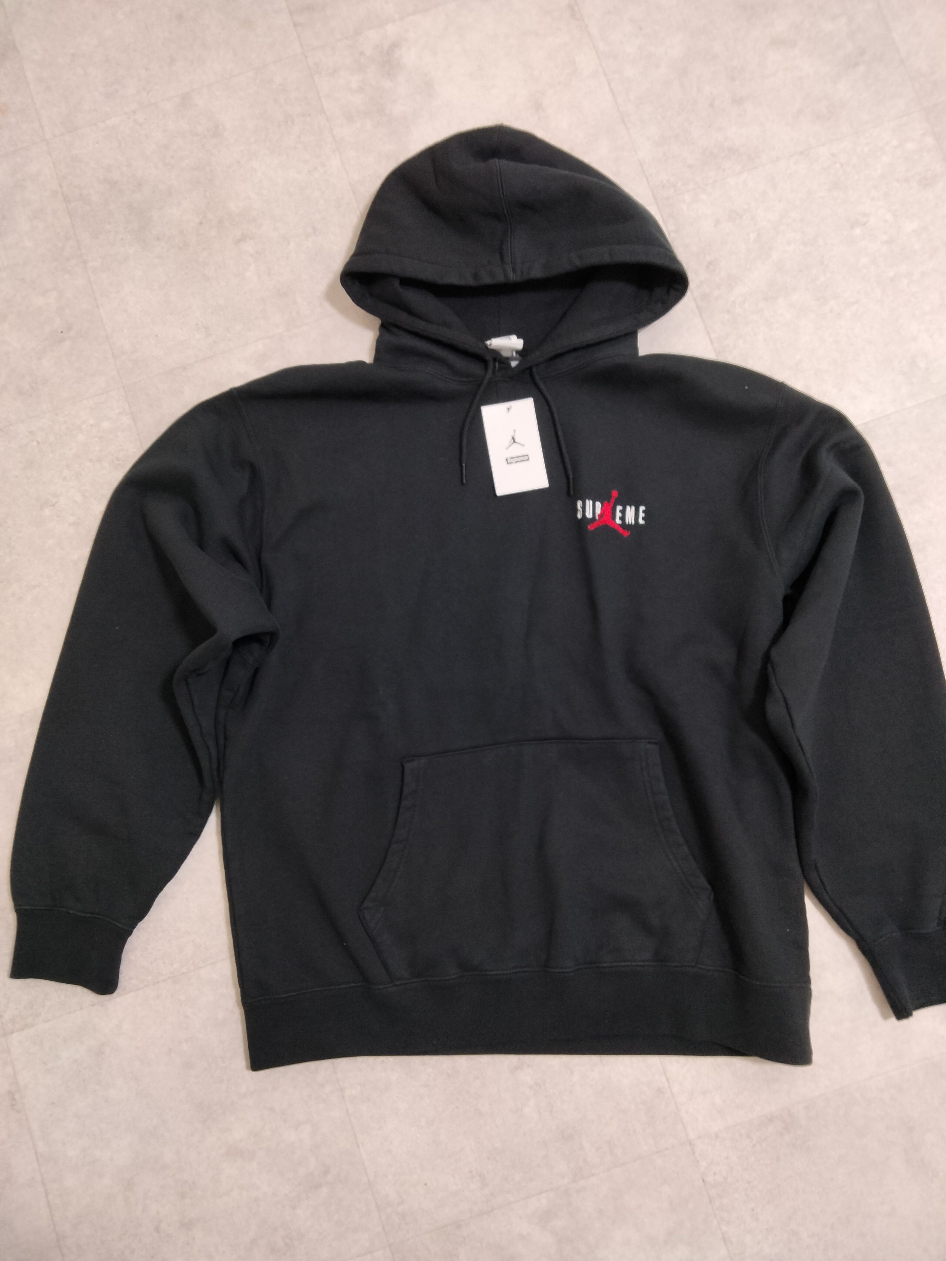 Supreme x Jordan Hooded Sweatshirt "Black"
