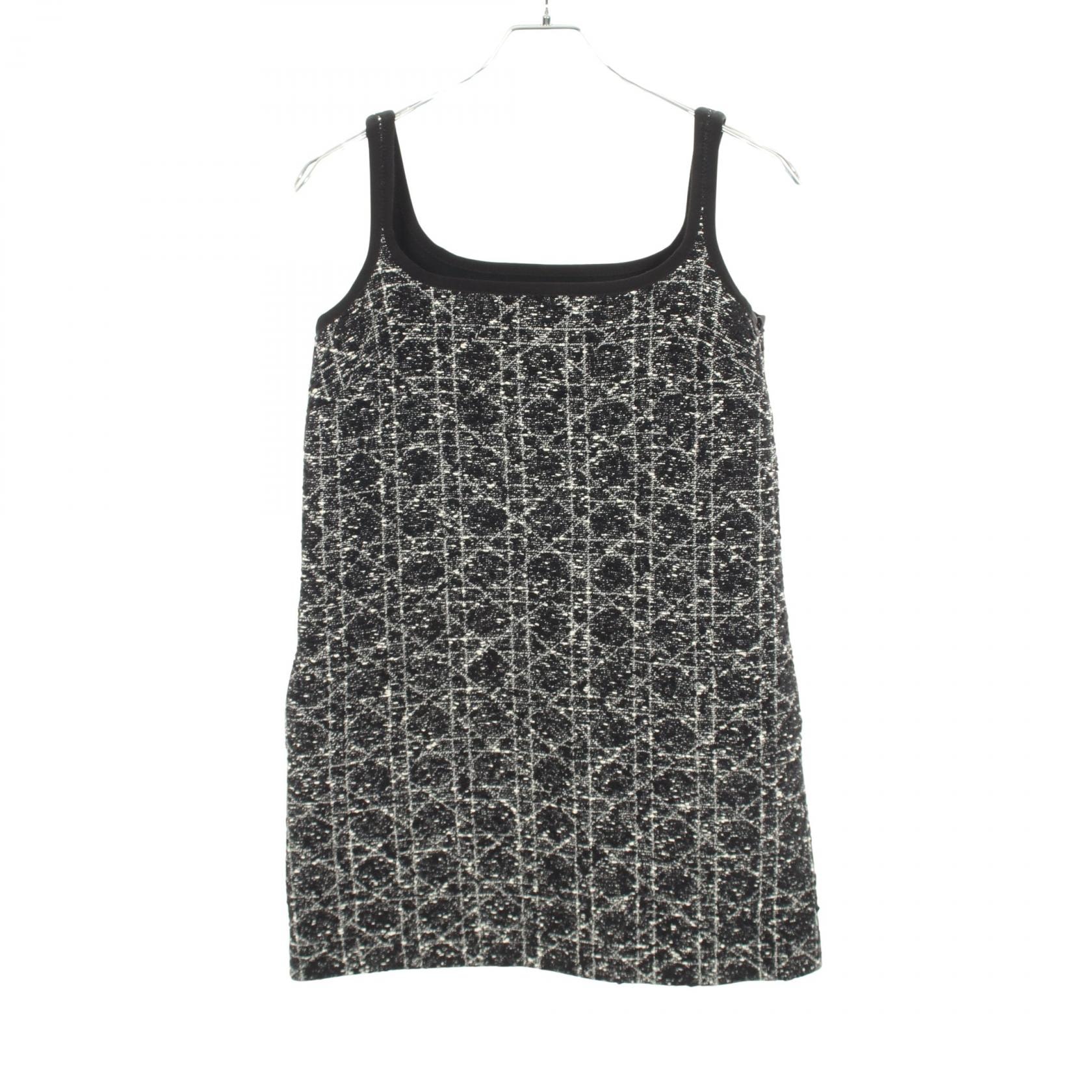 ディオール Dior マクロカナージュ ワンピース 衣料品 トップス コットン レディース ブラック系 / ホワイト系 【中古】