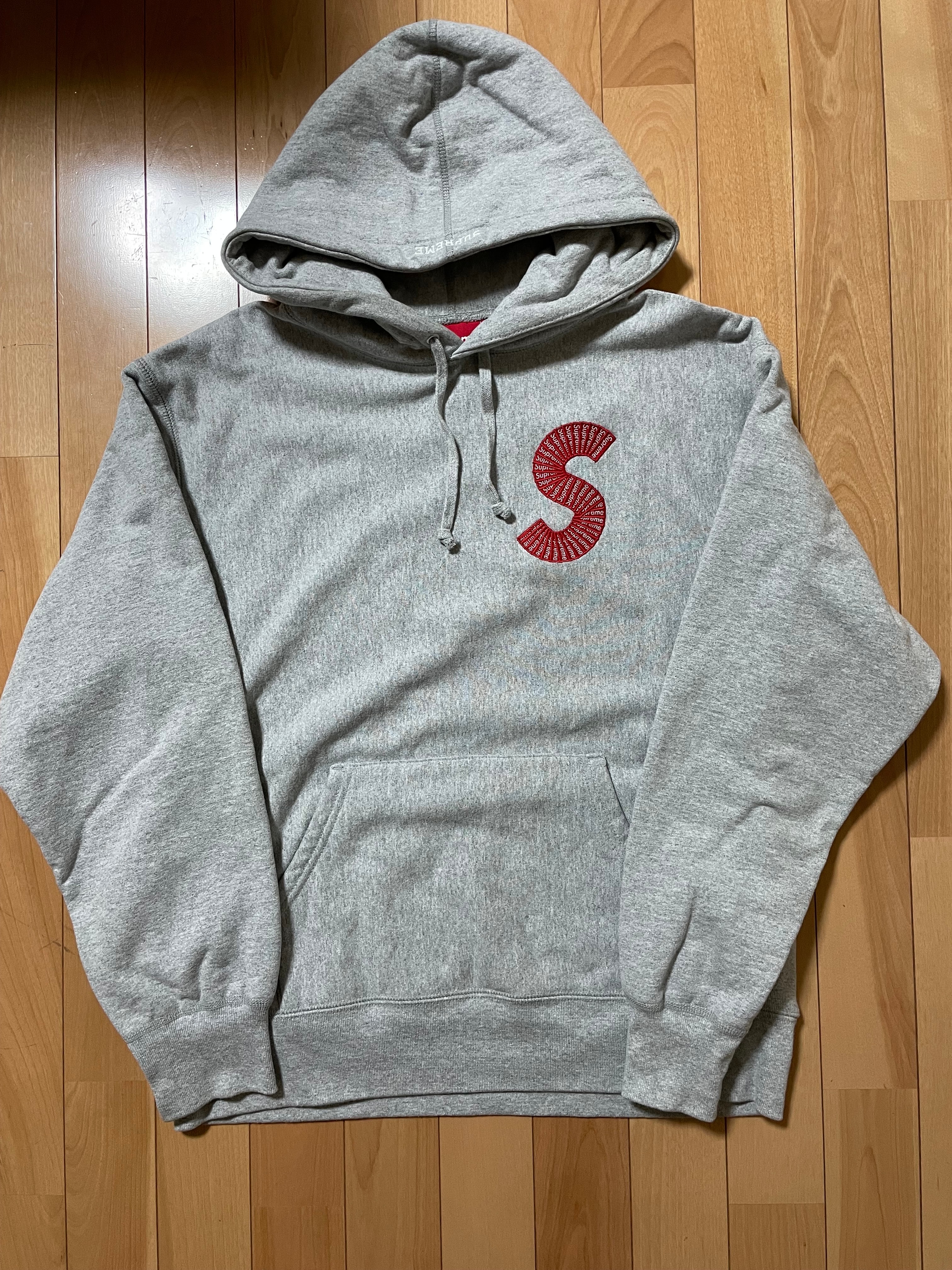Supreme S Logo Hooded Sweatshirt "Heather Grey" (20FW)