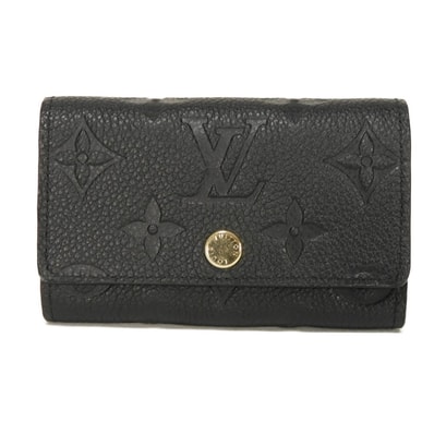 LOUIS VUITTON ルイ・ヴィトン ミュルティクレ 6 現行 LVロゴ フラワー ブラック スナップボタン 6連 キーフック 二つ折り RFID ICチップ 未使用 モノグラム アンプラント ノワール キーケース M64421