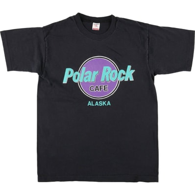 古着 90年代 フルーツオブザルーム FRUIT OF THE LOOM Polar Rock Cafe ALASKA アドバタイジングTシャツ USA製 メンズL相当 ヴィンテージ/eaa566729