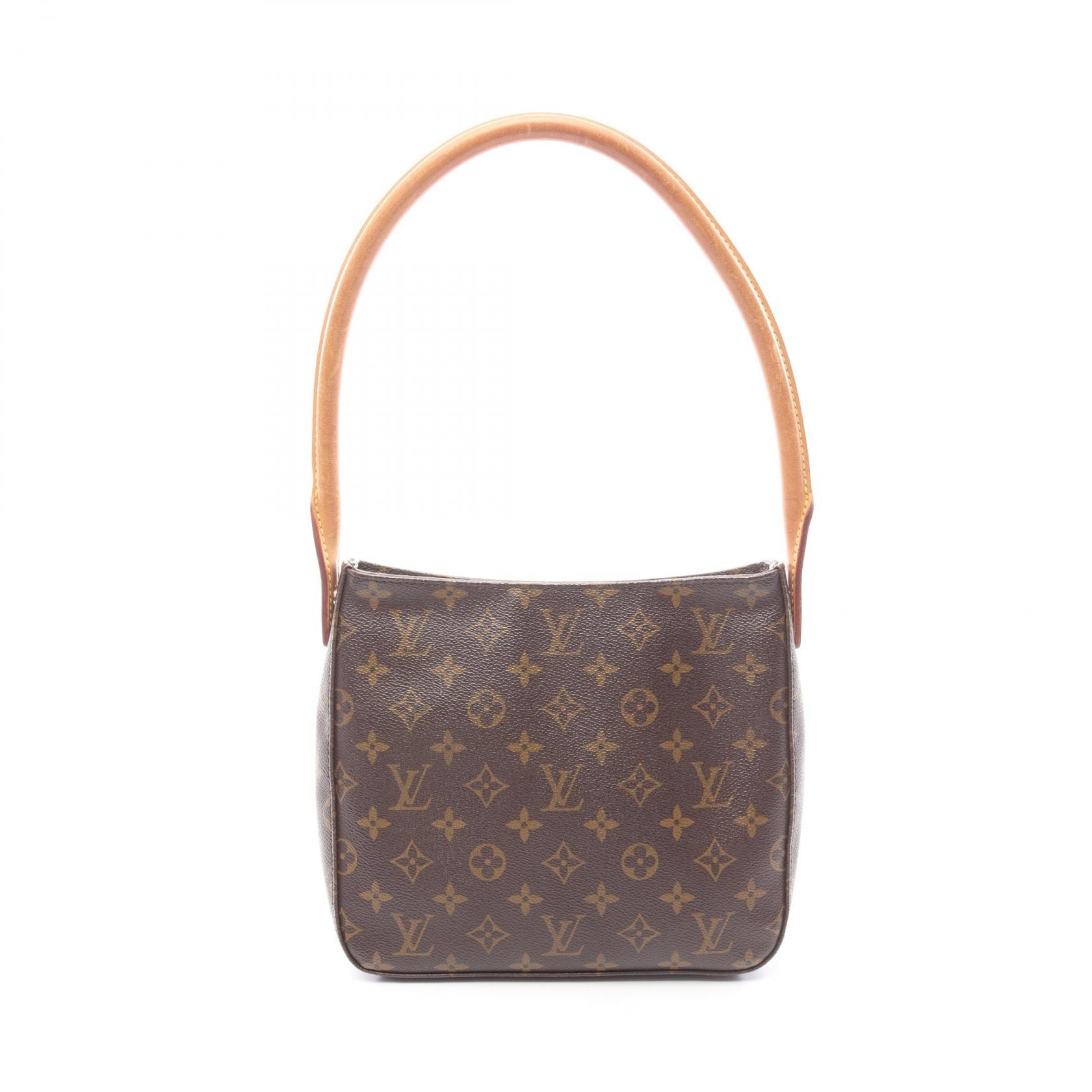 ルイ・ヴィトン LOUIS VUITTON ルーピングMM ショルダーバッグ バッグ PVCコーティングキャンバス レザー モノグラム レディース ブラウン系 M51146 【中古】