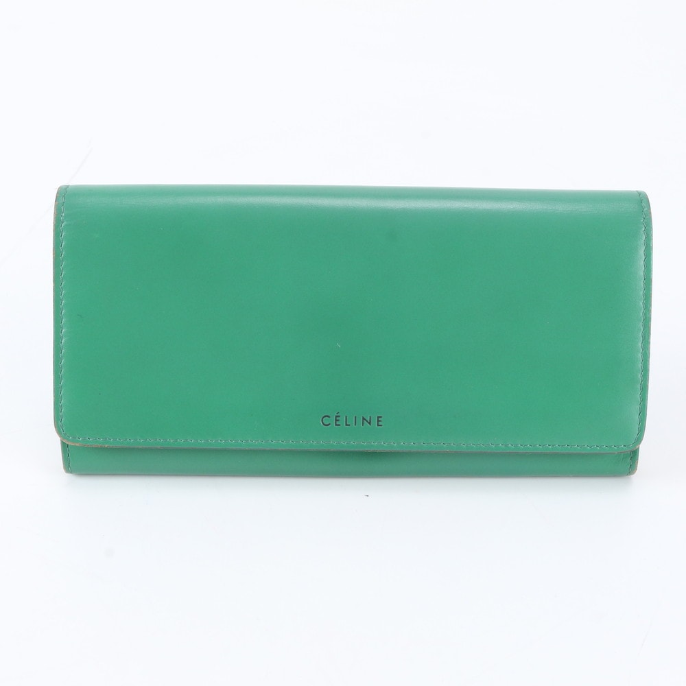 ■美品 セリーヌ フラップ長財布 レザー