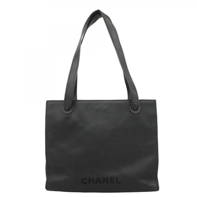 【6dd5032】シャネル ショルダーバッグ キャビアスキン ブラック ゴールド金具【中古】レディース