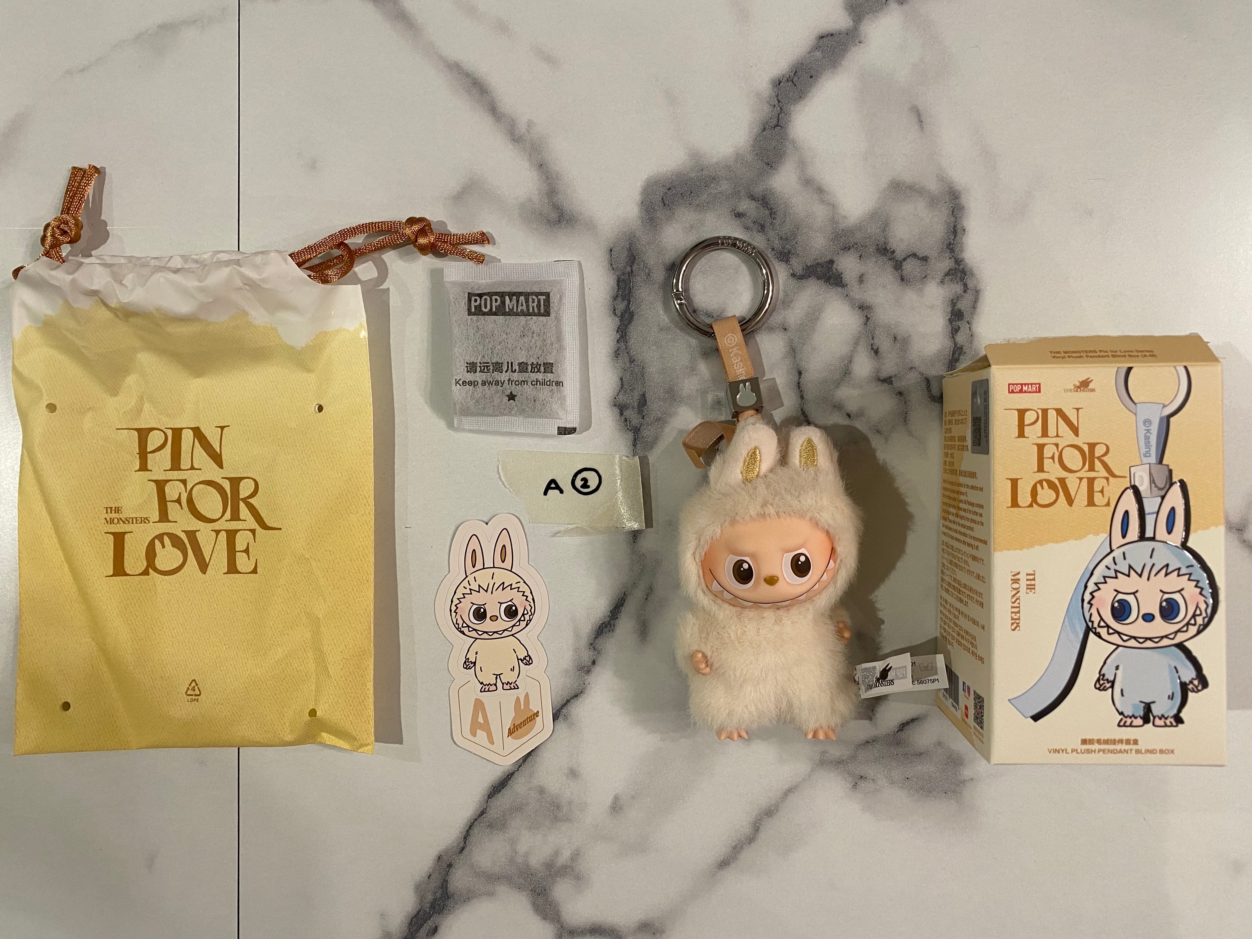 POP MART THE MONSTERS (LABUBU) Pin for Love Series-Vinyl Plush Pendant (A-M) A