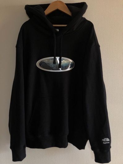Supreme x The North Face Lenticular Mountains Hooded Sweatshirt "Black"