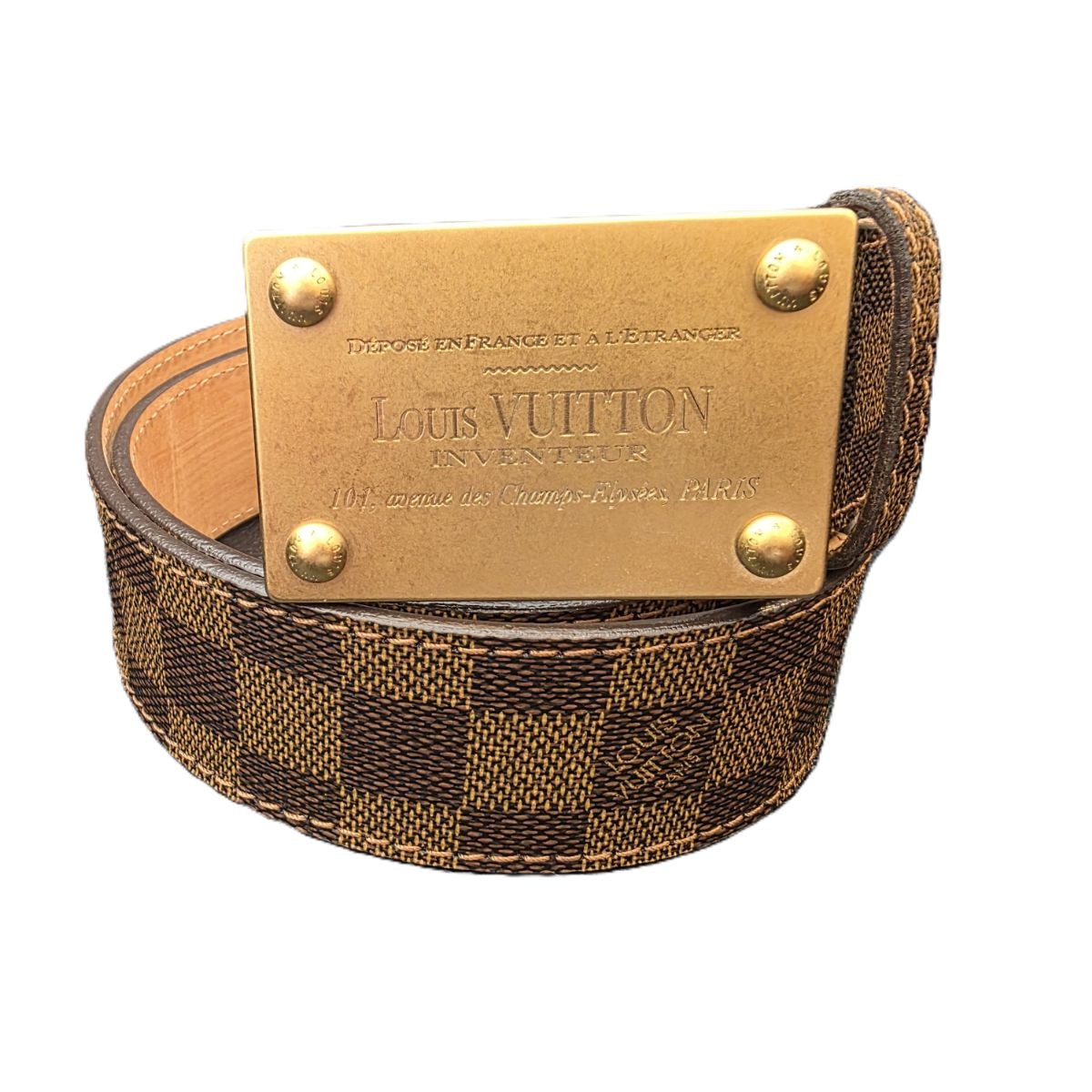LOUIS VUITTON ルイ・ヴィトン サンチュール ネオ アンヴァントゥール ベルト M9234 ダミエキャンバス ブラウン メンズ【中古】