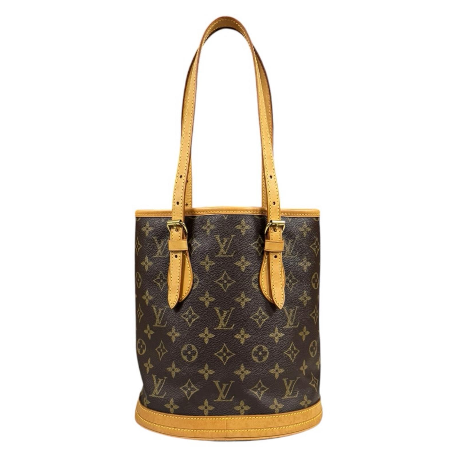 ルイヴィトン バケットPM モノグラム ハンドバッグ モノグラムキャンバス M42238 ブラウン レディース LOUIS VUITTON  中古