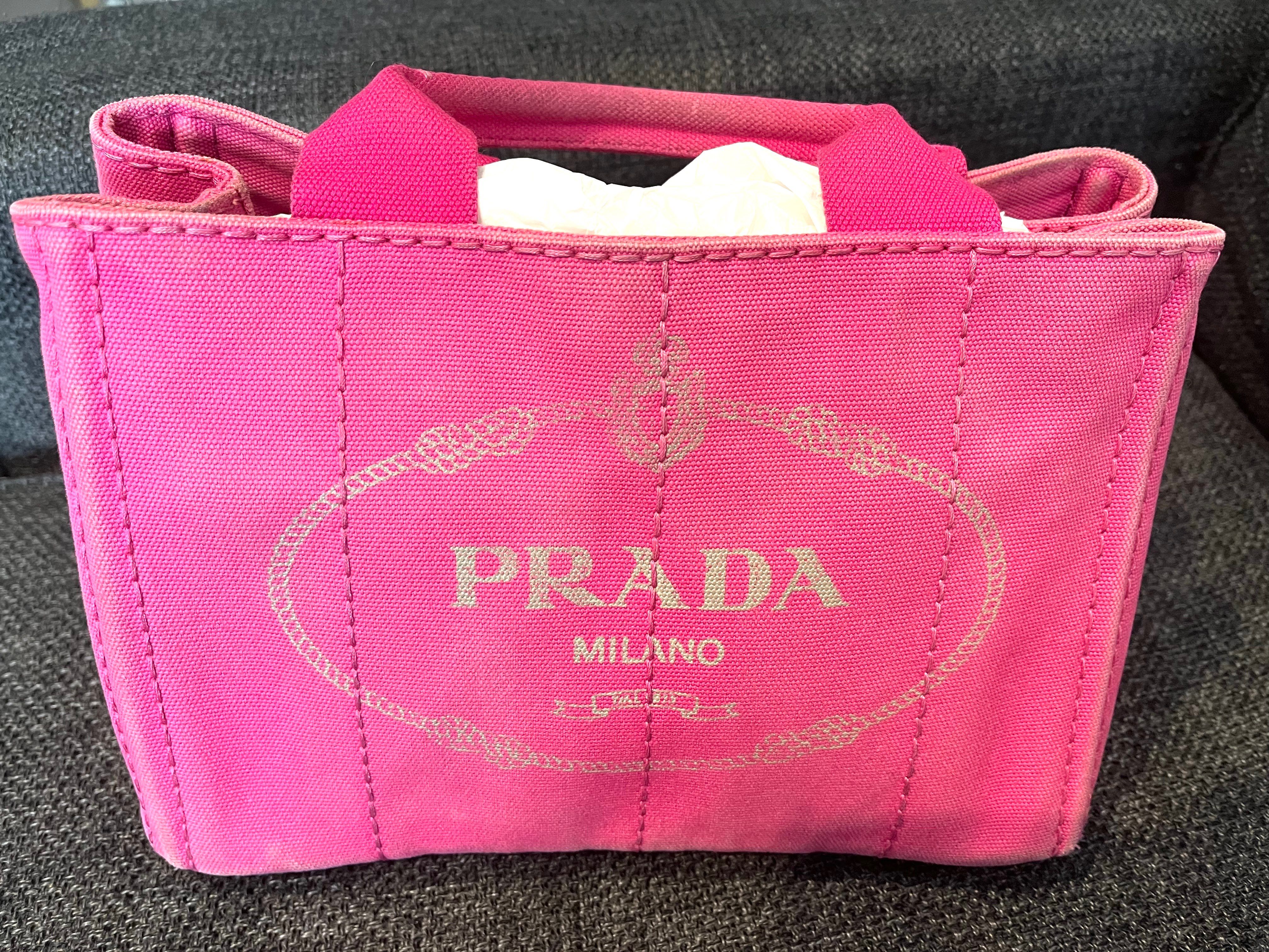 PRADA Canapa 2WAY Bag "Pink"