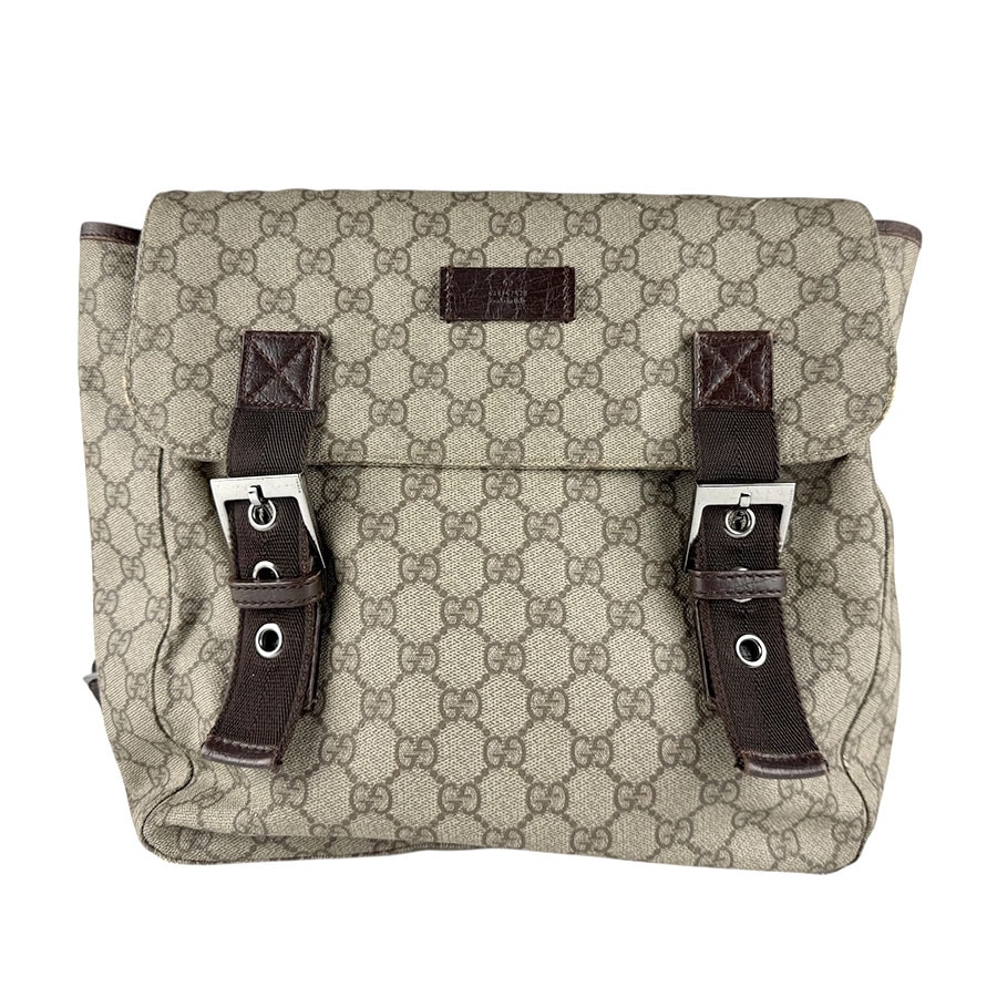 グッチ GUCCI リュック GGスプリームキャンバス ブラウン ユニセックス 140958【中古】 z8263