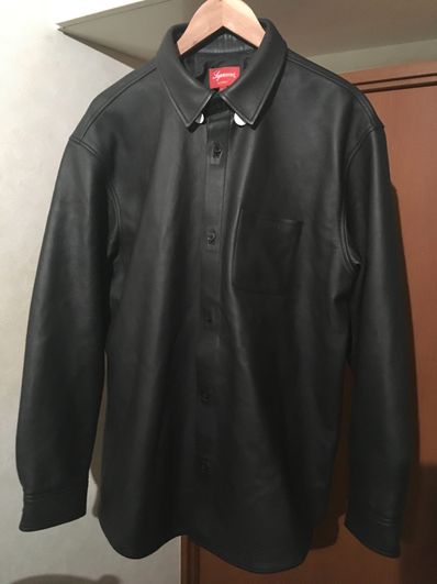 Supreme Leather Shirt "Black"