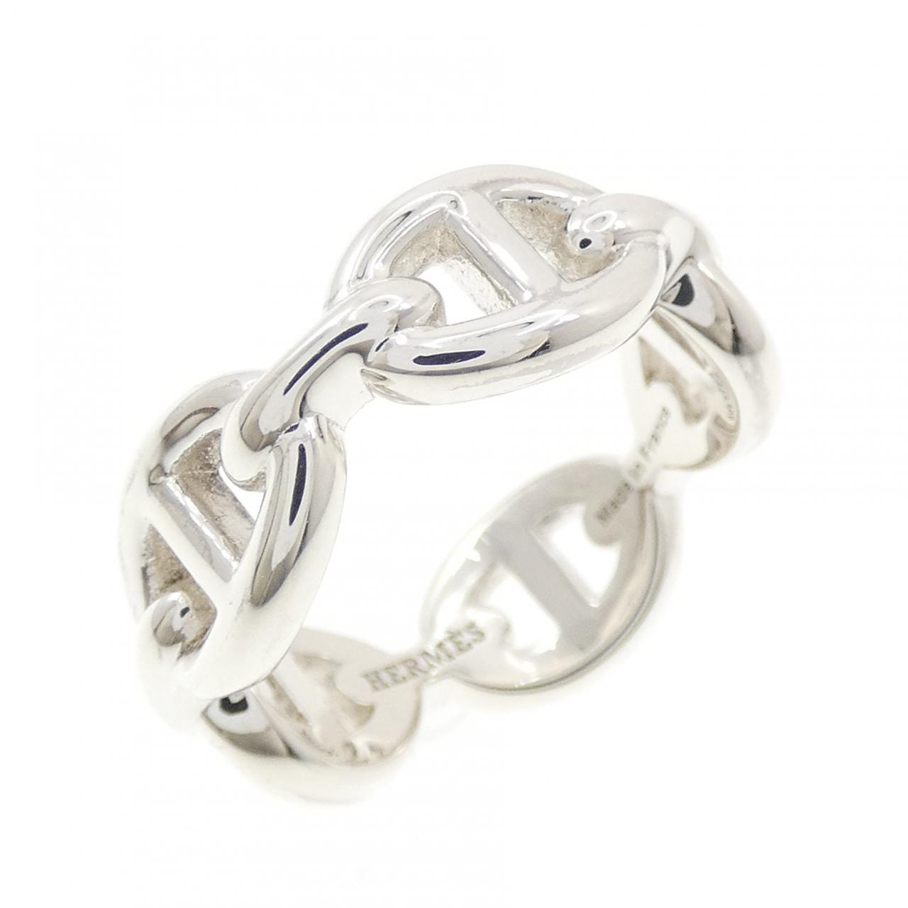 Hermes Chaine D'ancre Enchainee Ring PM "Silver"
