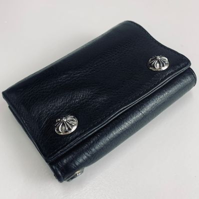 Chrome Hearts 3 Fold Wallet / Semetary Cross "Black"