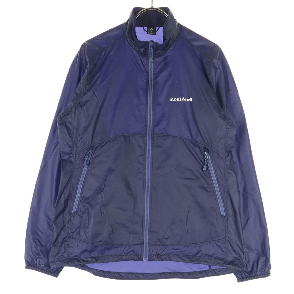 美品 mont-bell モンベル 長袖 ナイロンジャケット L ネイビー
