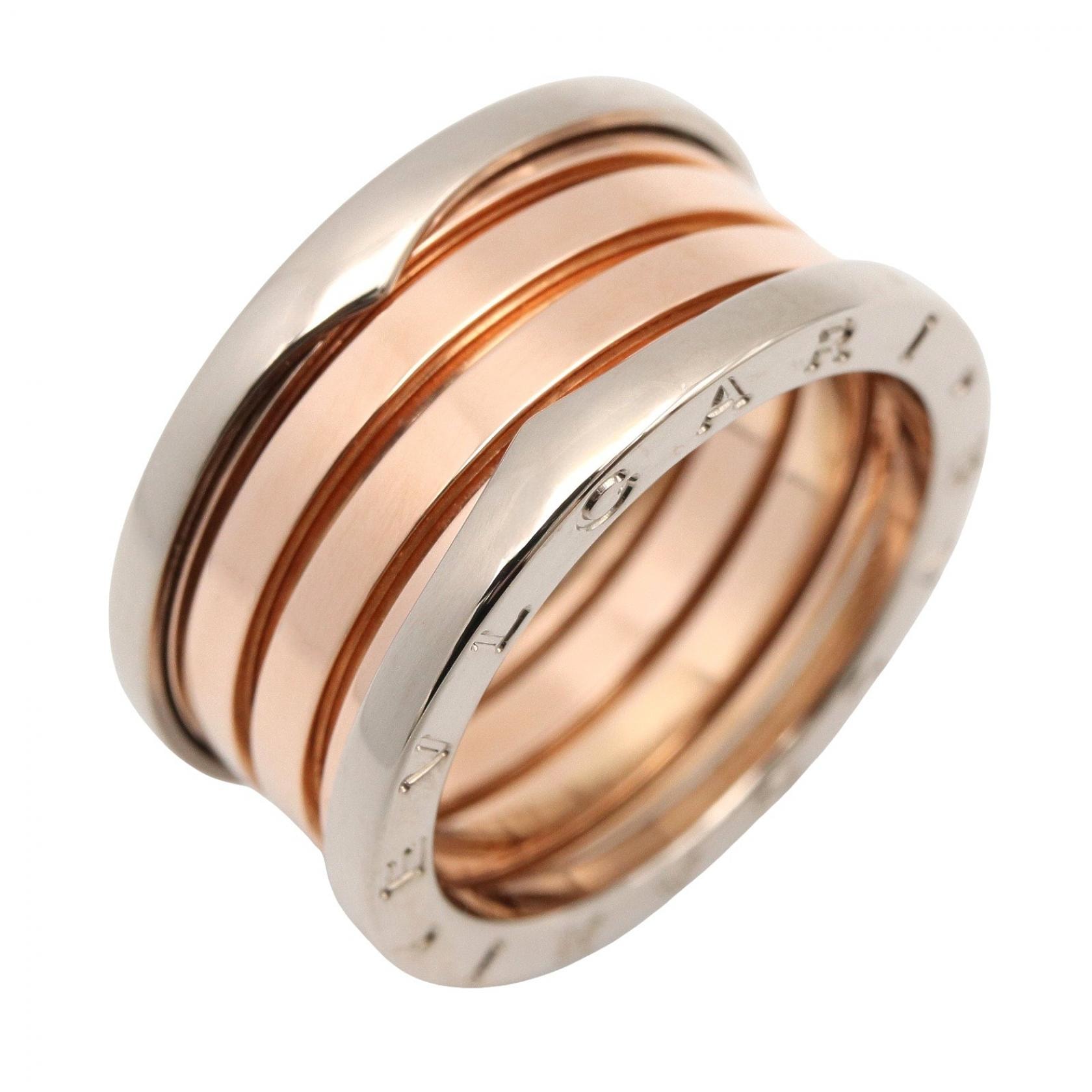 ブルガリ BVLGARI B-zero1 リング 3バンド リング・指輪 ジュエリー K18PG(ピンクゴールド) K18WG(ホワイトゴールド) メンズ レディース ゴールド系 / シルバー系 【中古】
