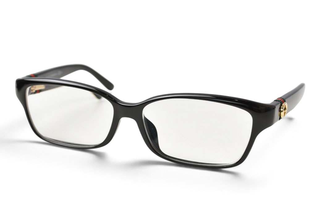 グッチ アイウェア/眼鏡/メガネ フレーム レンズ入 GUCCI GG3670F ブラック/ライン入り【中古】