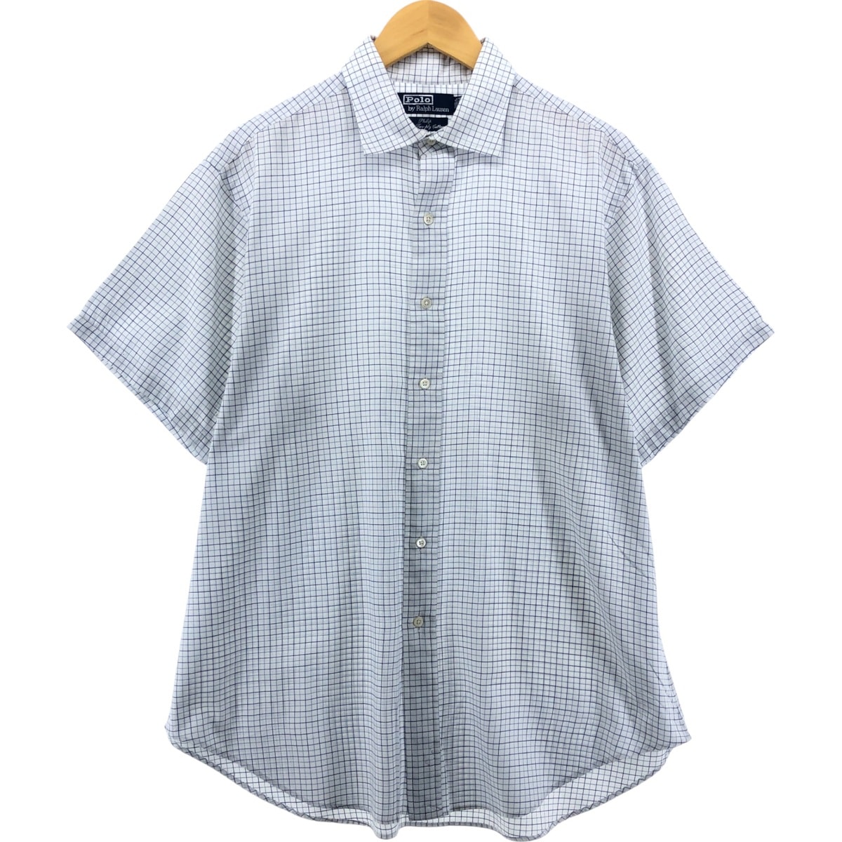 古着 ラルフローレン Ralph Lauren POLO by Ralph Lauren PHILIP 半袖 ボタンダウン チェックシャツ メンズL相当/eaa551094