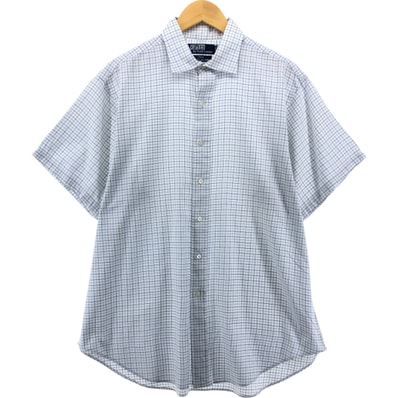 古着 ラルフローレン Ralph Lauren POLO by Ralph Lauren PHILIP 半袖 ボタンダウン チェックシャツ メンズL相当/eaa551094