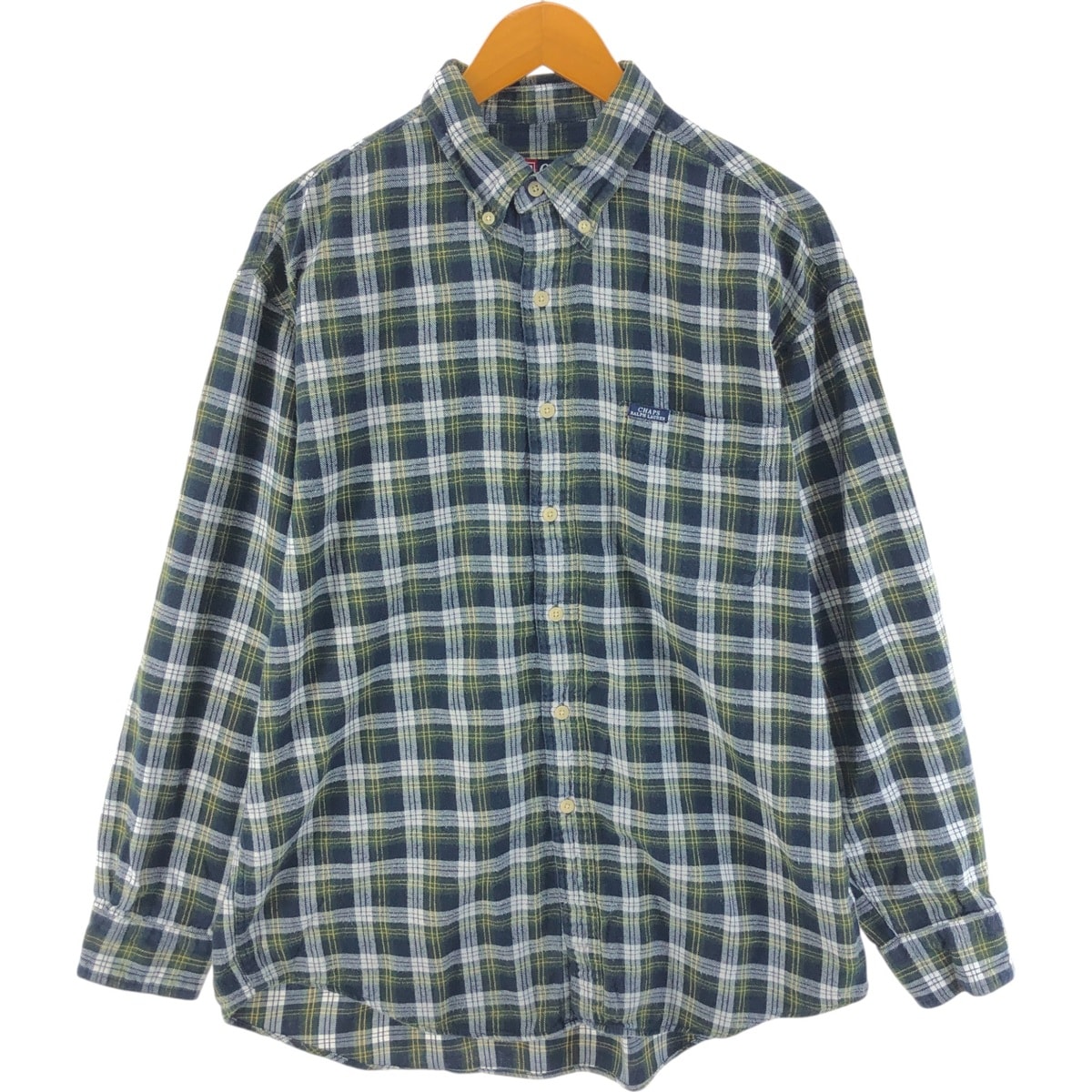 古着 90年代 ラルフローレン CHAPS チャップス 長袖 ボタンダウン ライトネルチェックシャツ メンズL相当 ヴィンテージ/eaa525147