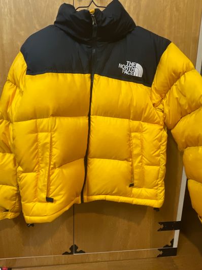 The North Face Nuptse Jacket 2021 "Black × Lightning Yellow"