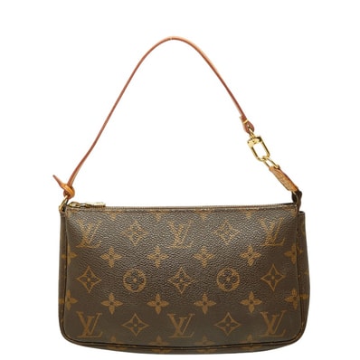 ルイ ヴィトン モノグラム アクセソワール ポシェット ポーチ M51980 ブラウン PVC レザー レディース LOUIS VUITTON 中古