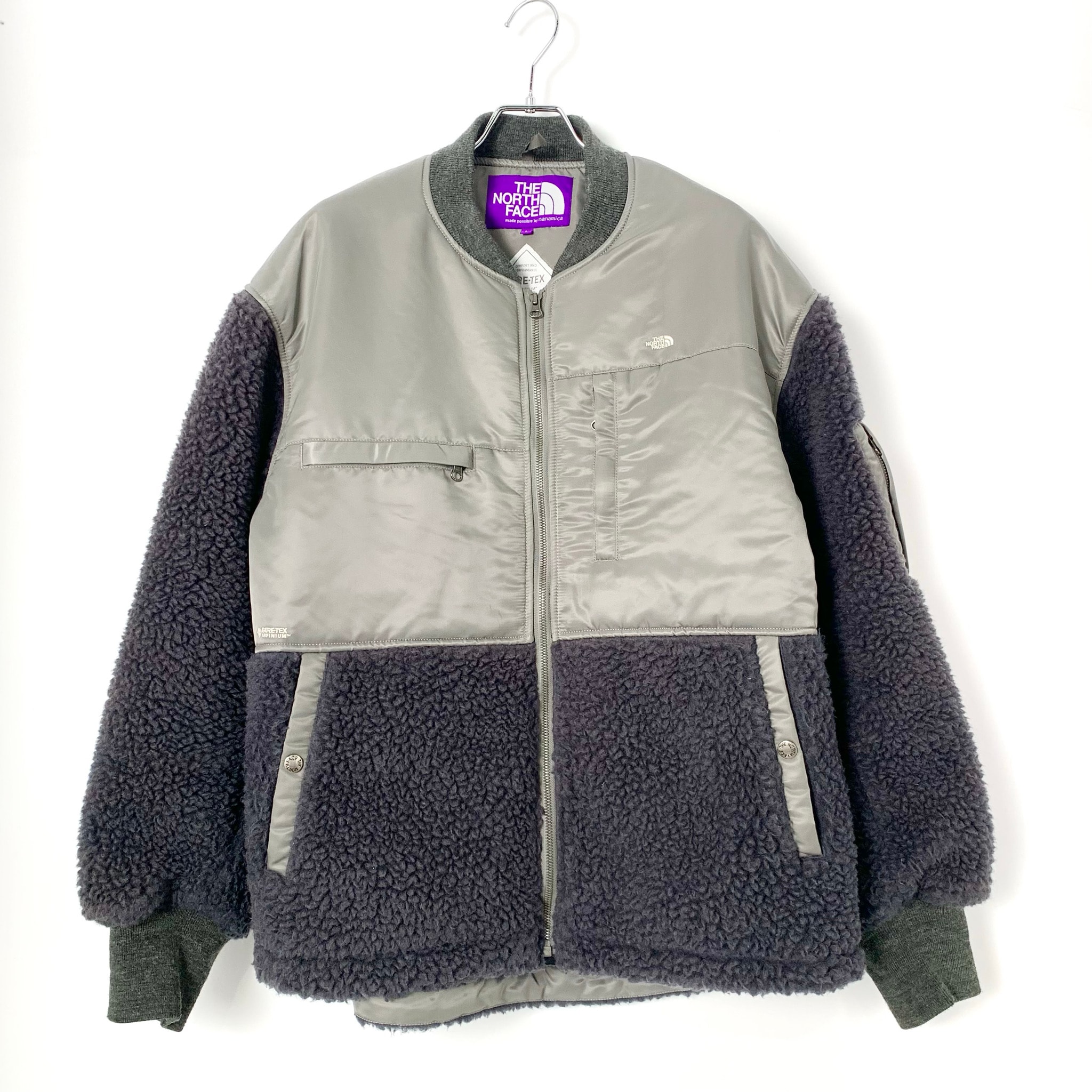 THE NORTH FACETHE Wool Boa Fleece Denali Jacket Gray