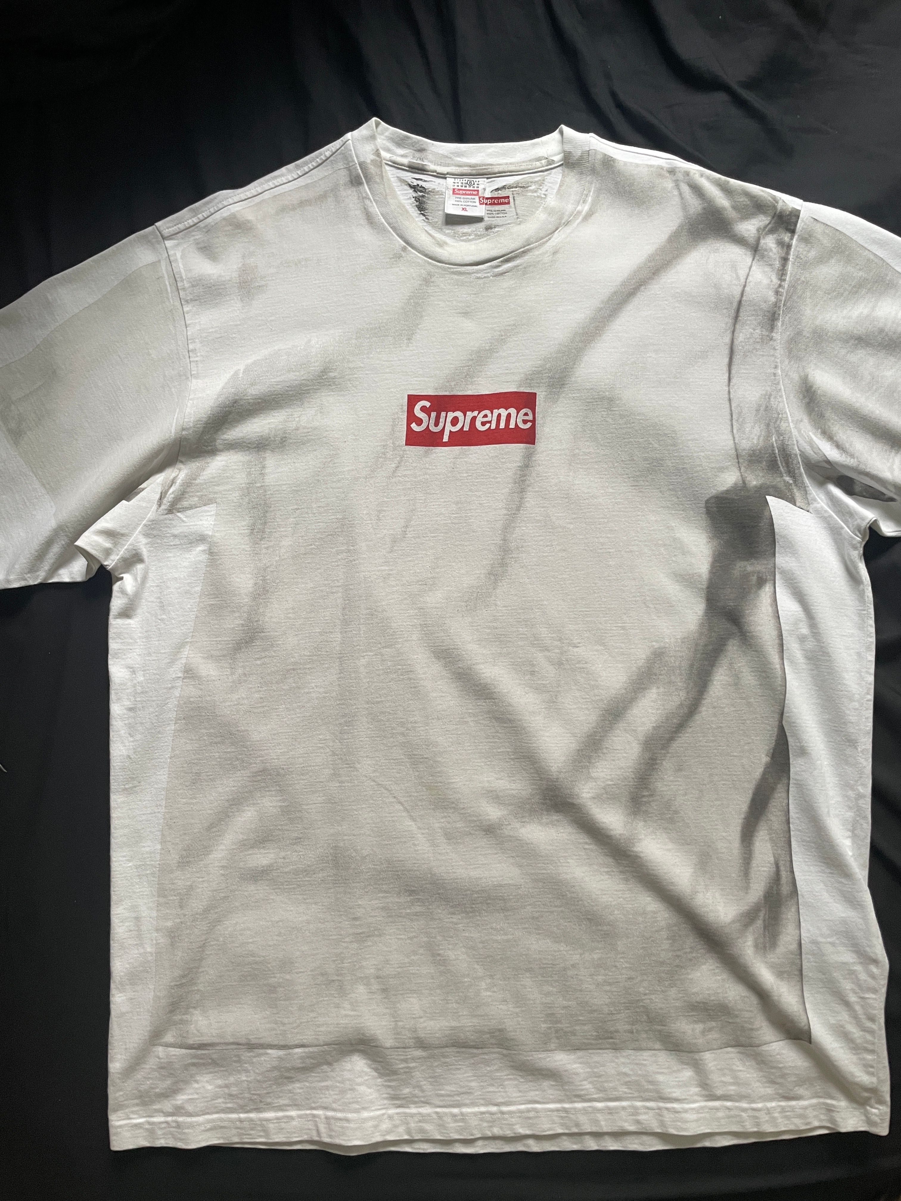 Supreme x MM6 Maison Margiela Box Logo Tee "White"