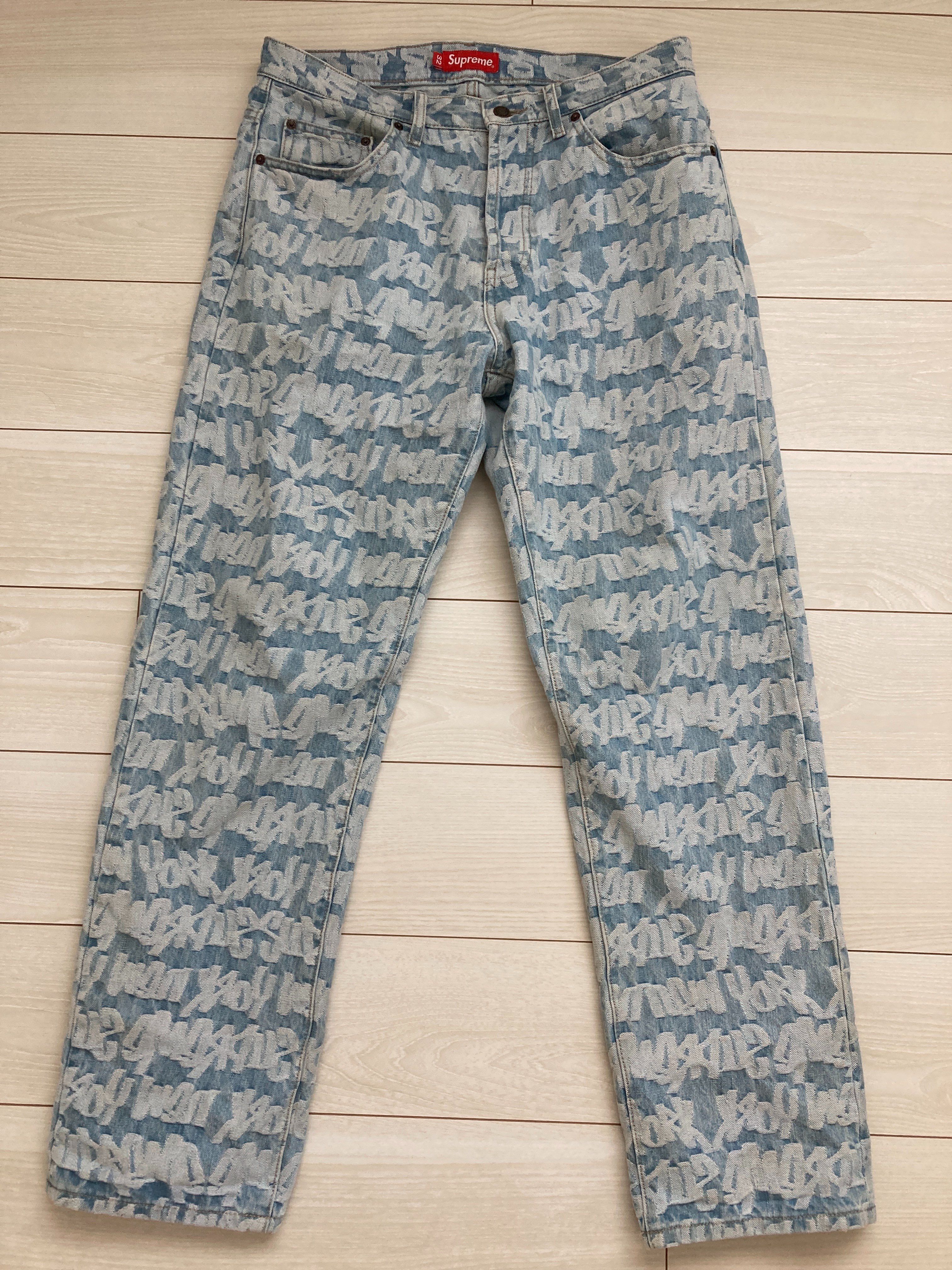 Supreme Fat Tip Jacquard Regular Jean "Blue"