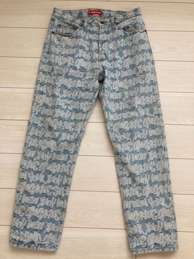 Supreme Fat Tip Jacquard Regular Jean "Blue"