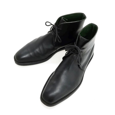 【中古】トリッカーズ Tricker's M7052 カーフ レザー ブーツ ブラック【サイズ7 1/2 Fitting5】【メンズ】