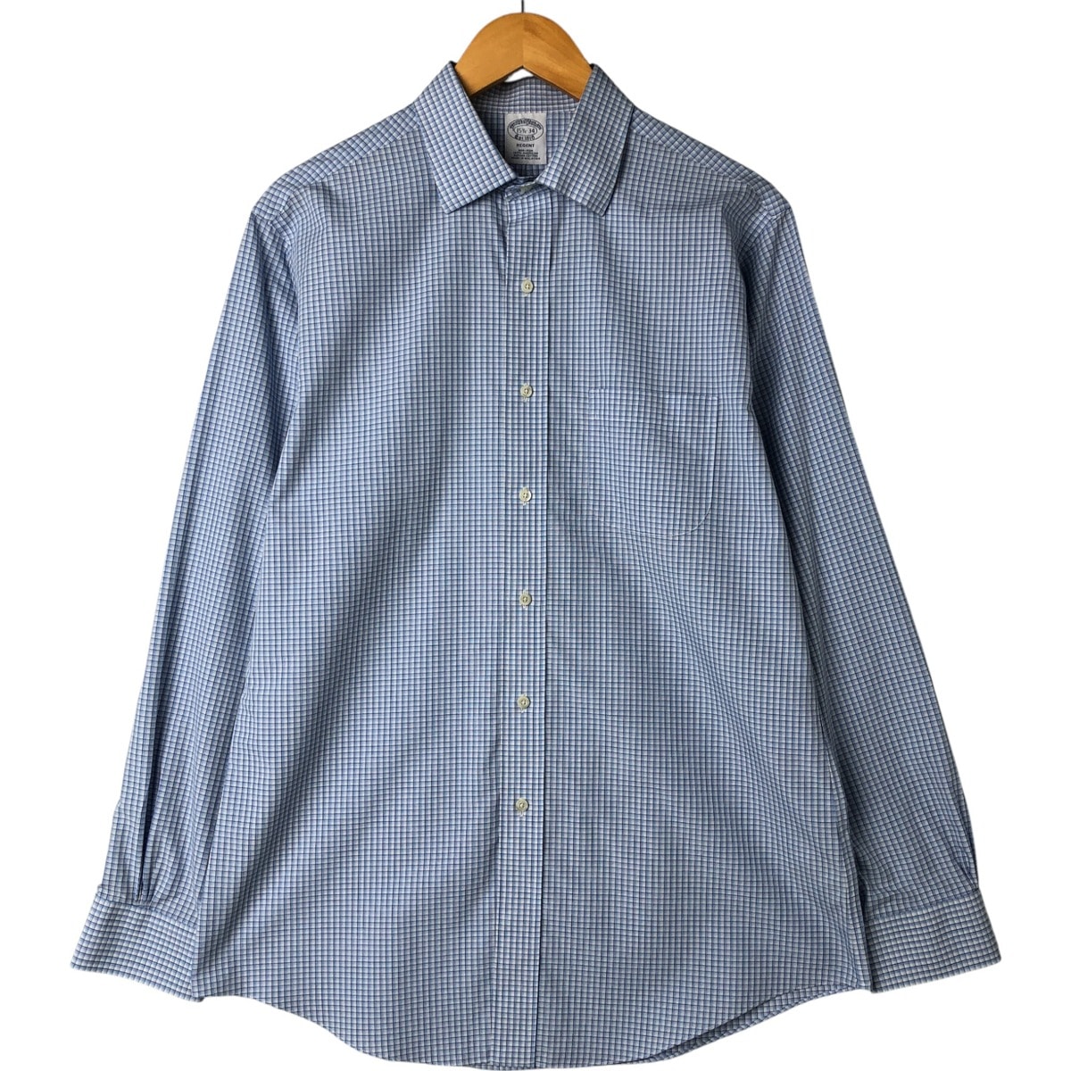 古着 ブルックスブラザーズ Brooks Brothers Est.1818 REGENT ワイドカラー 長袖 チェックシャツ メンズM相当/eaa541778