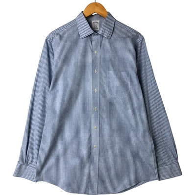 古着 ブルックスブラザーズ Brooks Brothers Est.1818 REGENT ワイドカラー 長袖 チェックシャツ メンズM相当/eaa541778