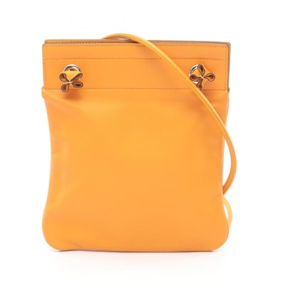 エルメス HERMES サックアリーヌ ミニ ムタード ショルダーバッグ バッグ レザー ヴォースイフト ムタード D刻印(2019年製造) レディース オレンジ系 【中古】