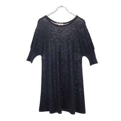 MAX MARA マックスマーラ 半袖 ニット ワンピース M ブラック系