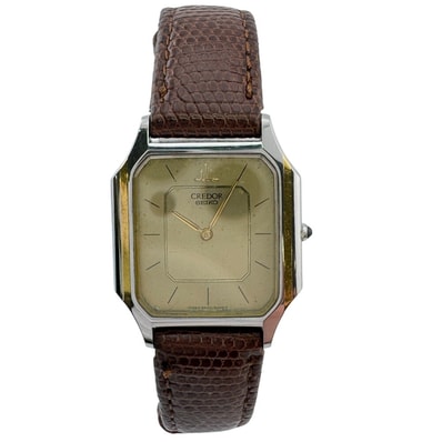 セイコー SEIKO 腕時計 クレドール 2針 スクエア アンティーク ヴィンテージ ドレスウォッチ レトロ 8420-5370 ゴールド
