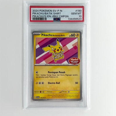PSA10】バティックシャツを着たピカチュウ (フラワーピカチュウ柄) P PSA10】バティックシャツを着たピカチュウ (フラワーピカチュウ柄) P